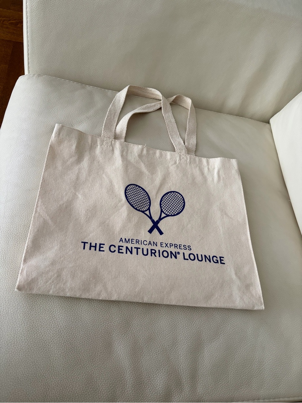 US Open 2026 American Express Centurion Lounge Tote Bag, Cream